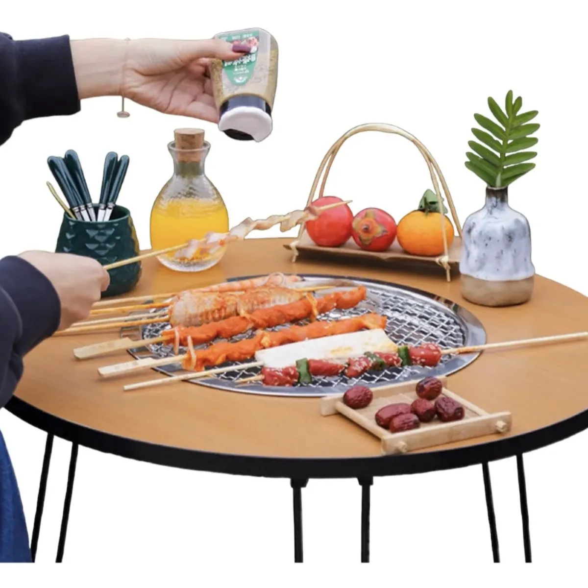 OKAY - Mesa Picnic Parrilla Portatil Carbon Parrillas Asado
