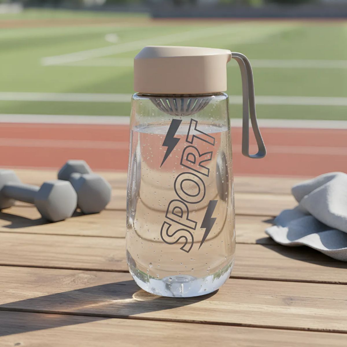 GENERICO - Botella deportiva 480ml con infusor y tapa