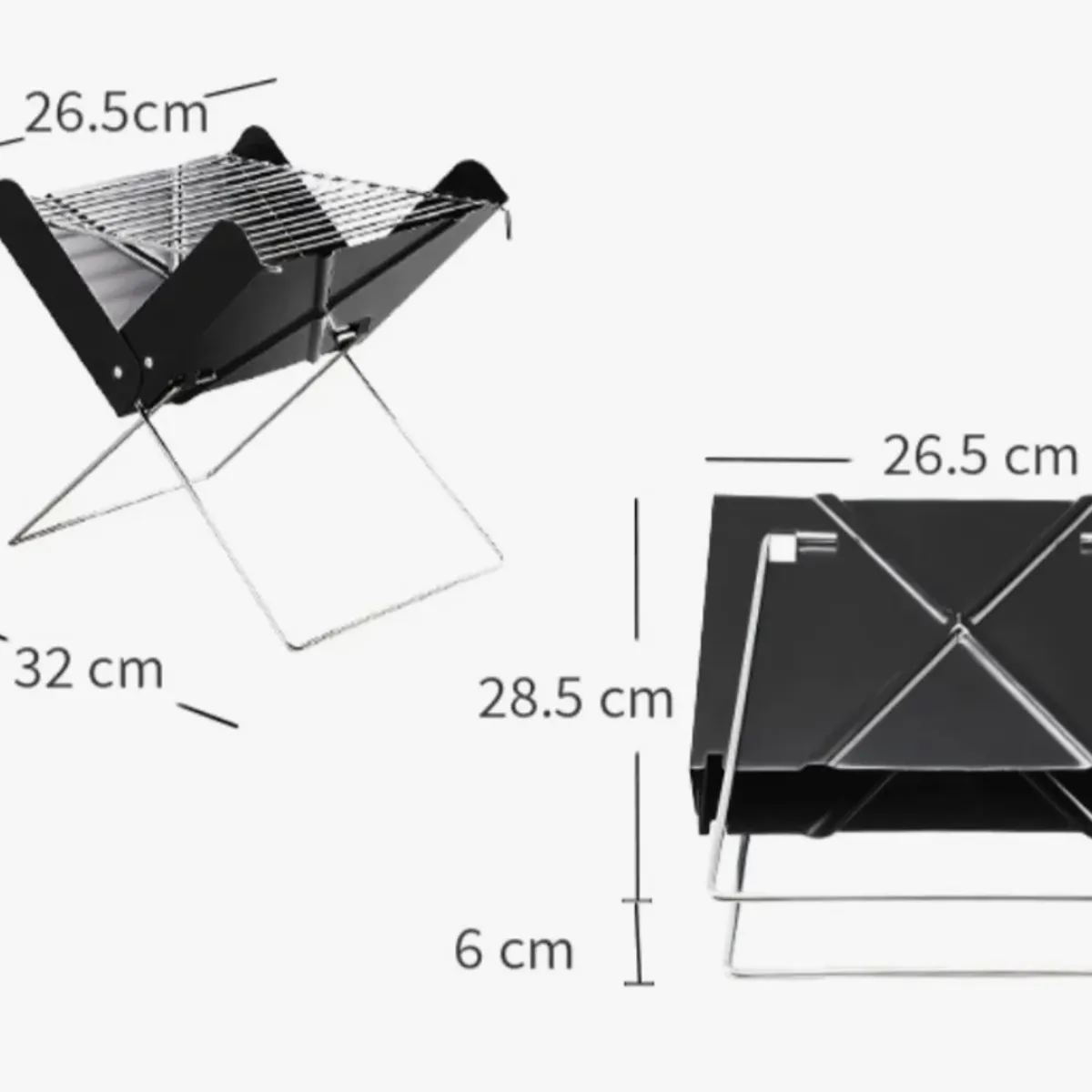 OKAY - Parrillera Plegable De Carbón Portátil Para Asados