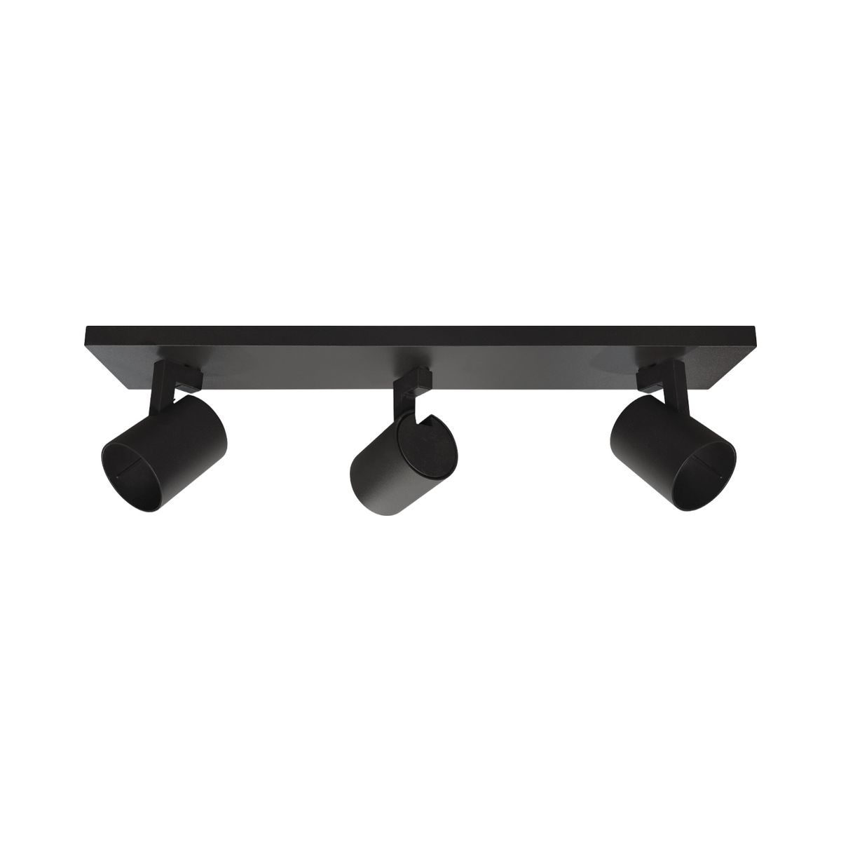 TECHNOLAMP - Pack Foco Sobrepuesto 3P Negro + Ampolleta Luz Cálida Gu10