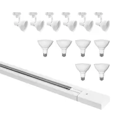 TECHNOLAMP - Pack Riel Blanco 2M + Foco E27 Classic + Ampolleta Cálida