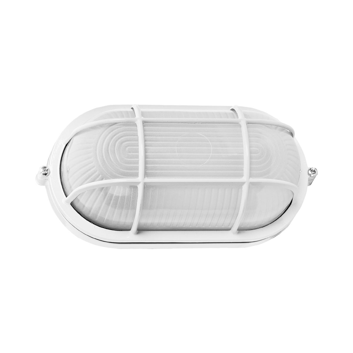 TECHNOLAMP - Pack Foco Tortuga Ovalado Blanco + Ampolleta A60 Cálida E27