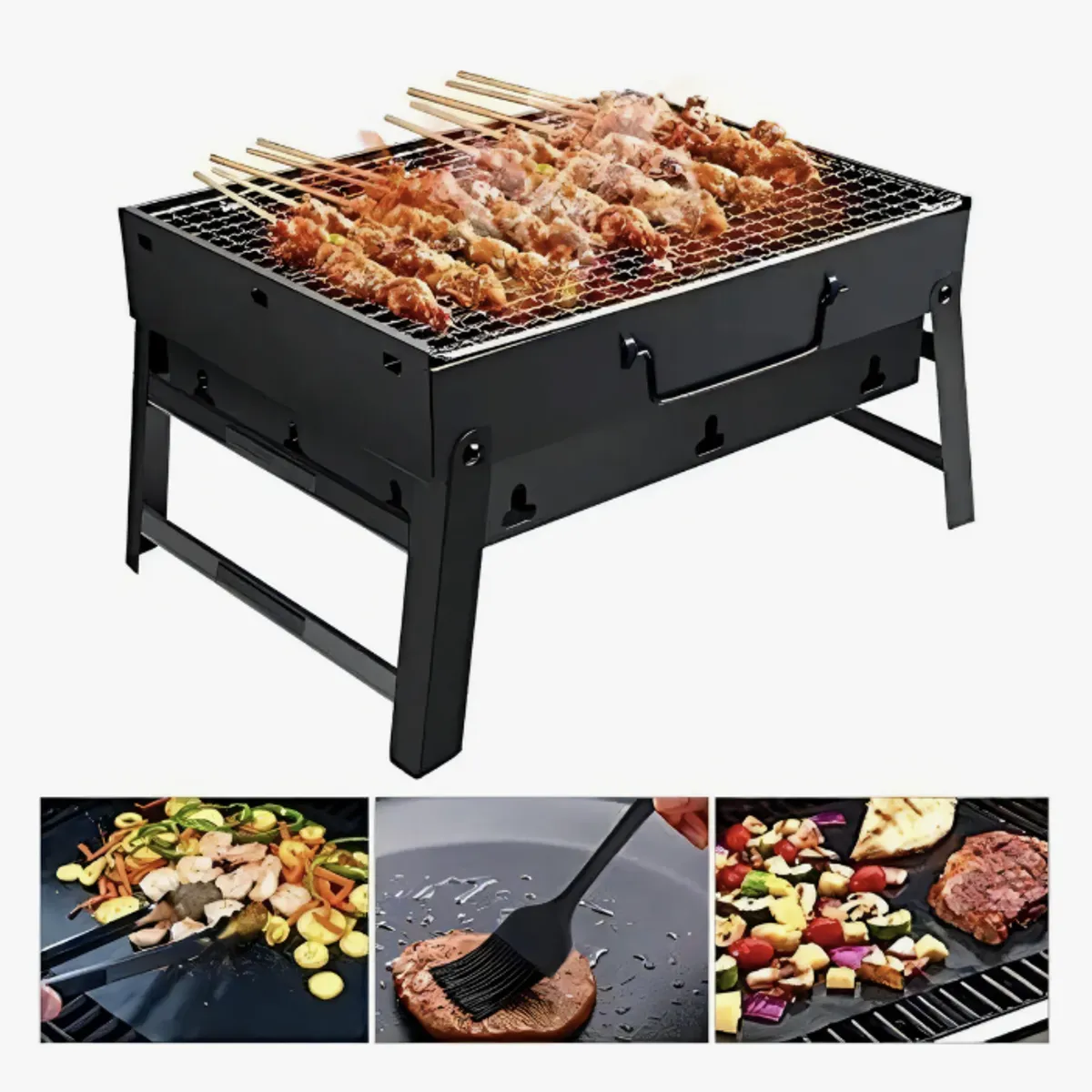 OKAY - Parrilla Portatil Carbon Parrillas Asado Mini Parrilla Quincho Barbacoa