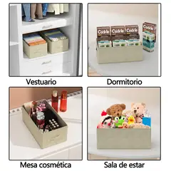 AIZO - Organizador Portátil Plegable, Protección contra Polvo, en Colores Beige y Gris Modernos