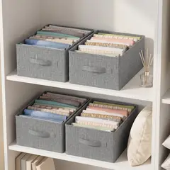AIZO - Caja de 30L Multiusos para Armario y Estantería, Organizador Plegable y Portátil