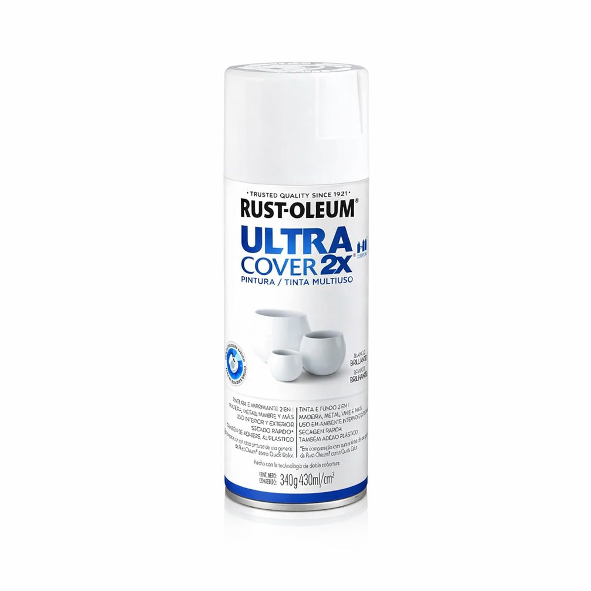 RUST OLEUM - Pintura Ultra Cover 2X Blanco Brillante 430ml