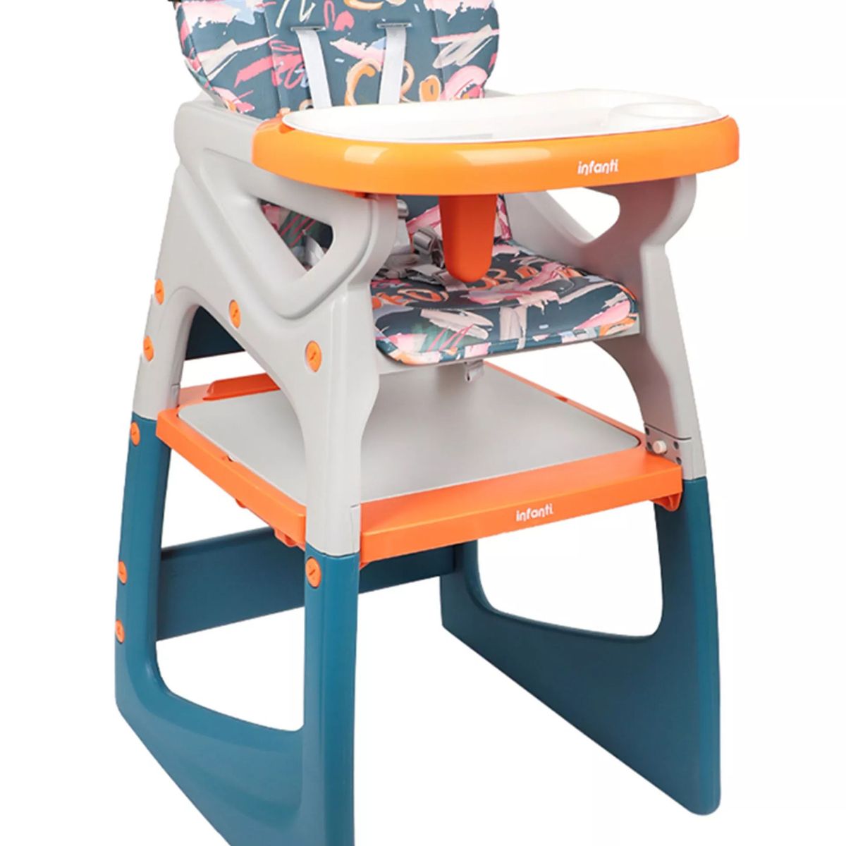 INFANTI - SILLA COMER ALTA SIT-UP PLUS NARANJAAZUL