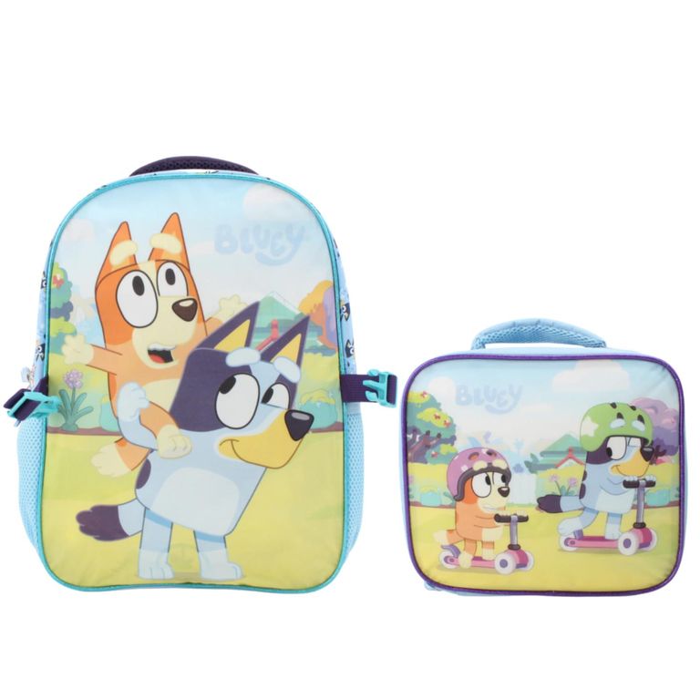 Mochila Escolar con Lonchera Azul TALLA UNICA