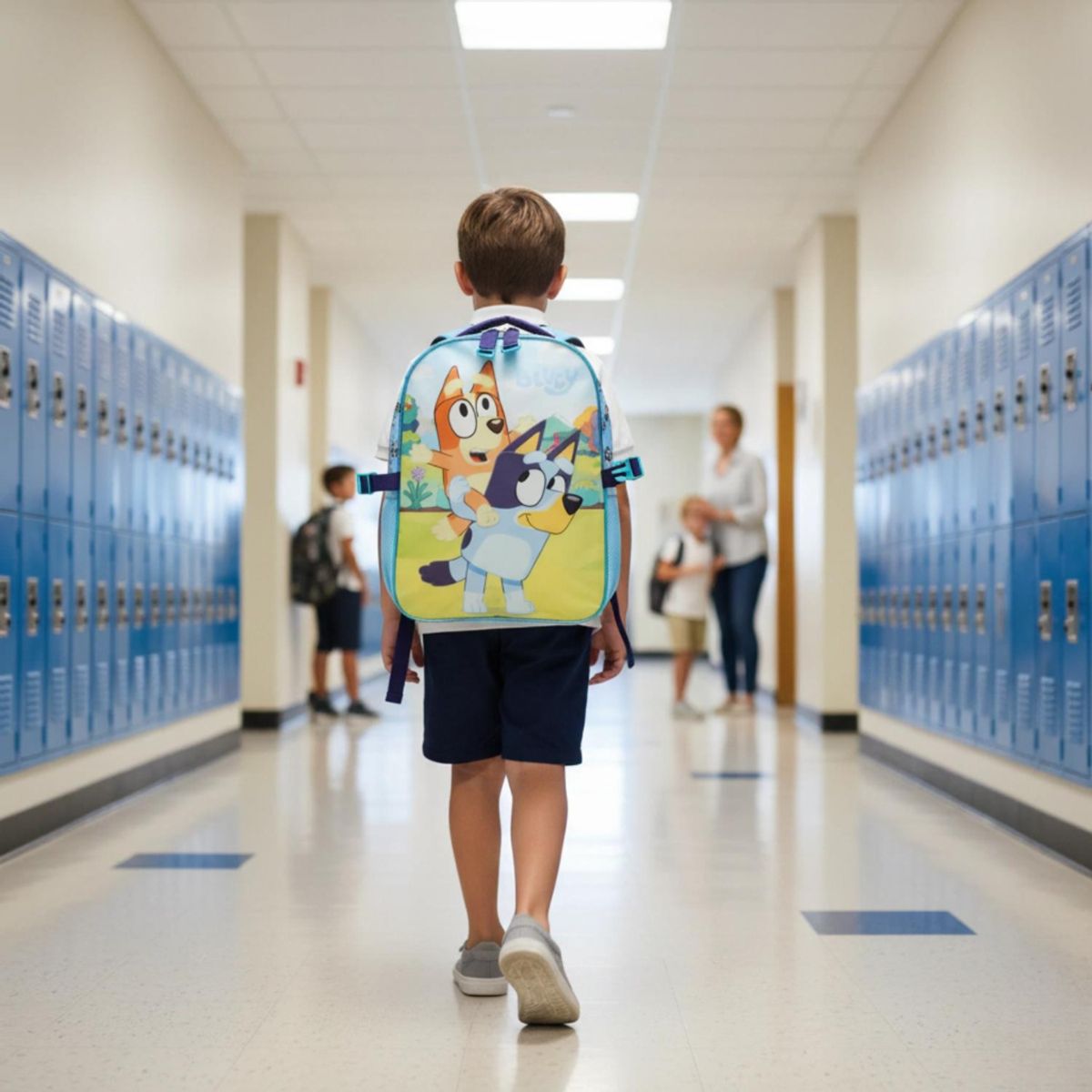 BLUEY - Mochila Escolar con Lonchera Bluey