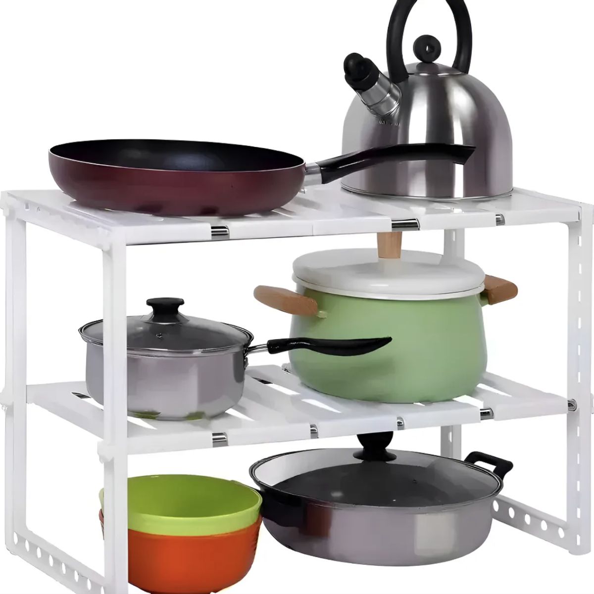 OKAY - Organizador De Cocina Multiuso Expandible Color Blanco