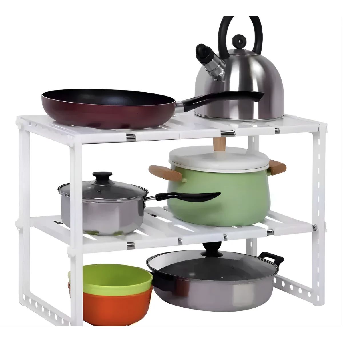 OKAY - Organizador De Cocina Multiuso Expandible Color Blanco
