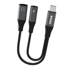 IRM - Adaptador Convertidor Audio Dual Usb-c A Auxiliar Y Usb-c