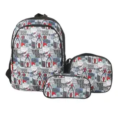 MARVEL - Set Escolar Spiderman 3 Piezas Mochila + Lonchera + Estuche