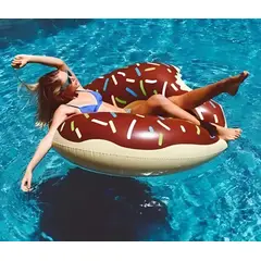 MOVI - Flotador Inflable Diseño Dona con Sprinkles Ideal Piscina y Playa 120 cm