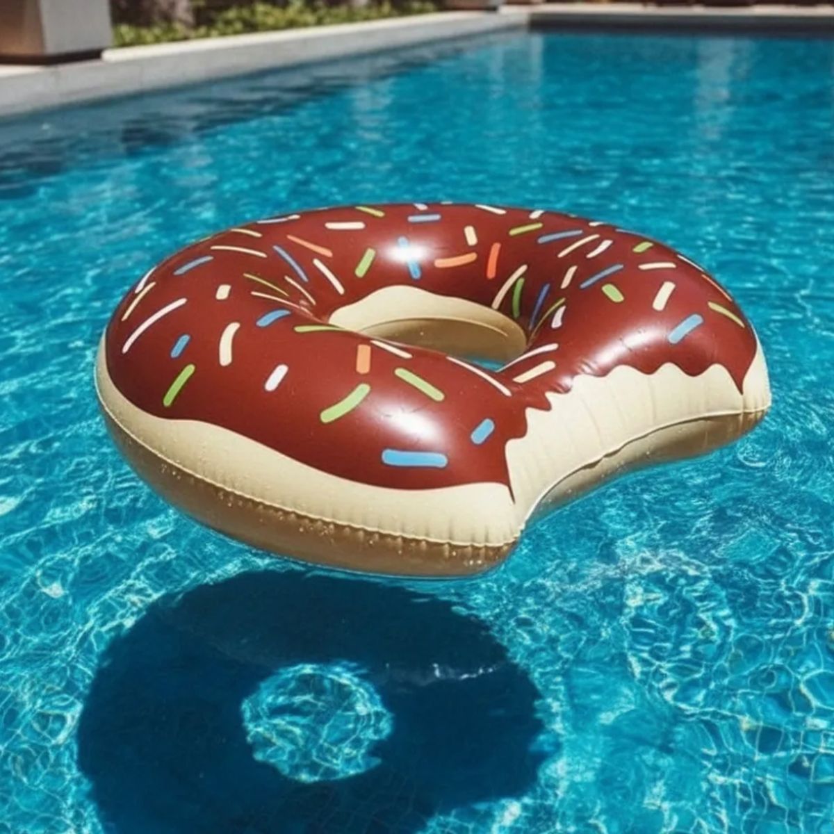 MOVI - Flotador Inflable Diseño Dona con Sprinkles  Ideal Piscina y Playa 120 cm