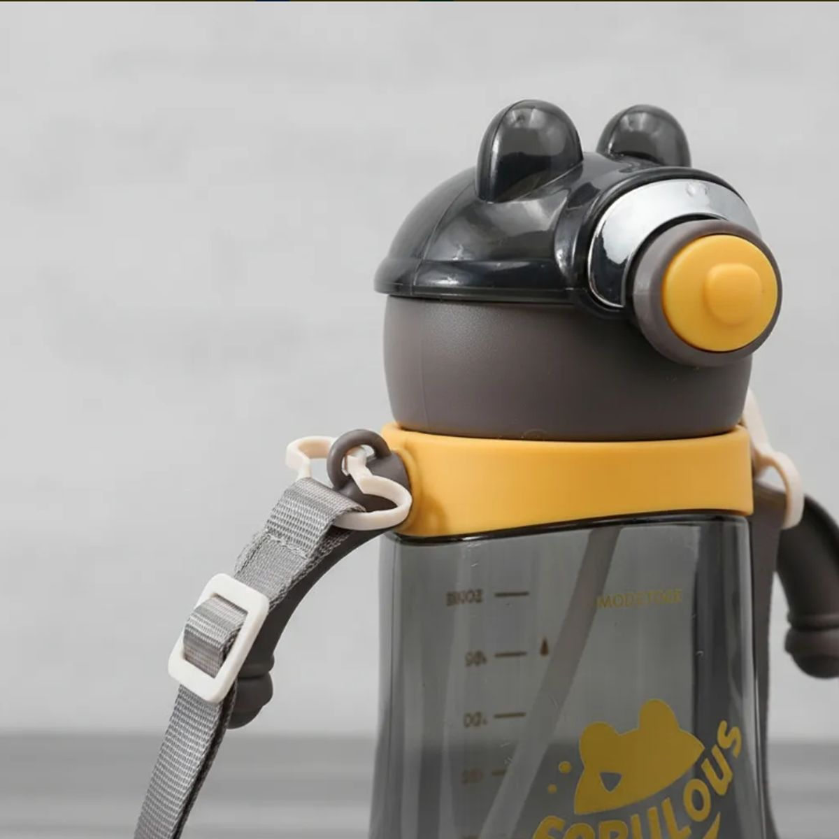 GENERICO - Botella De Agua Infantil Antiderrame Con Bombilla Asas Y Correa