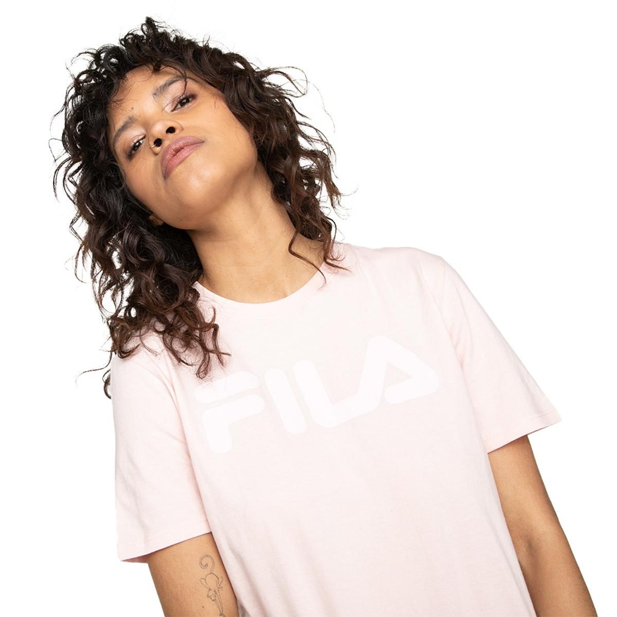 FILA - Polera Fila Letter Premium Mujer Rosado
