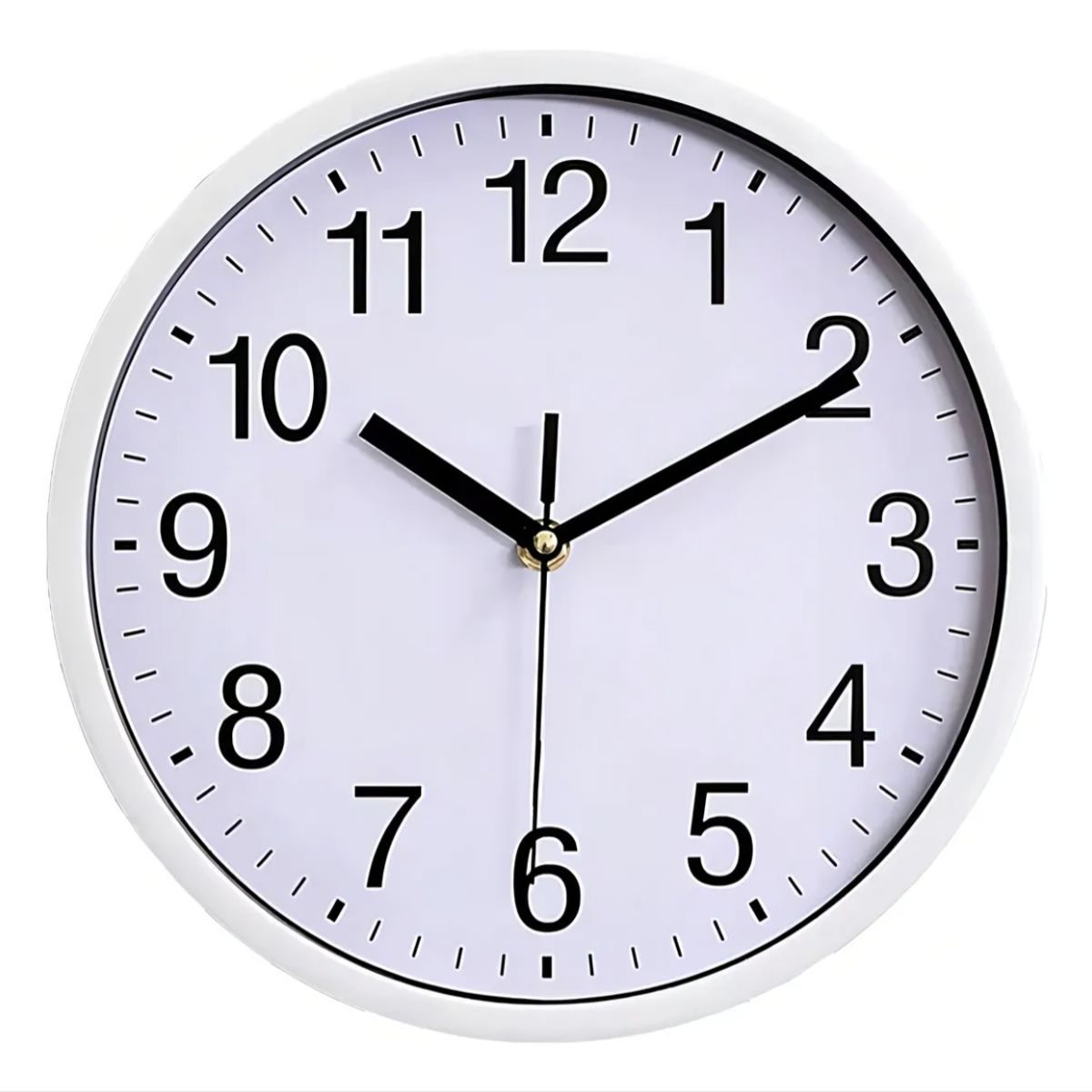 OKAY - Reloj Pared Decoración Moderno 30cm Silencioso Colores Estructura Blanco Fondo Blanco