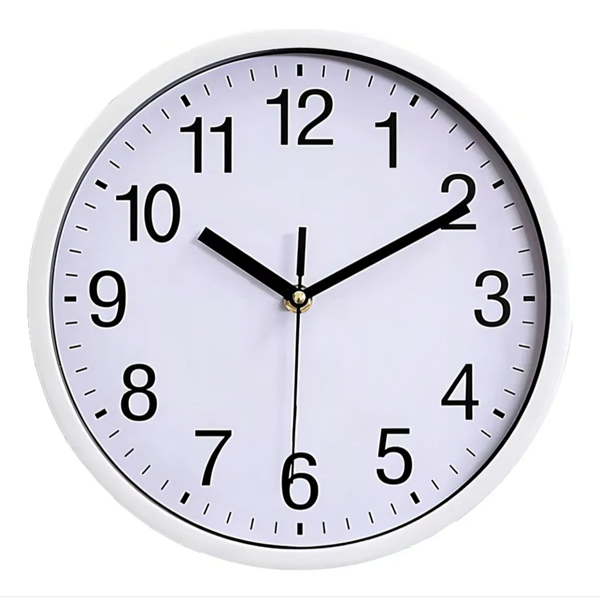 OKAY - Reloj Pared Decoración Moderno 30cm Silencioso Colores Estructura Blanco Fondo Blanco