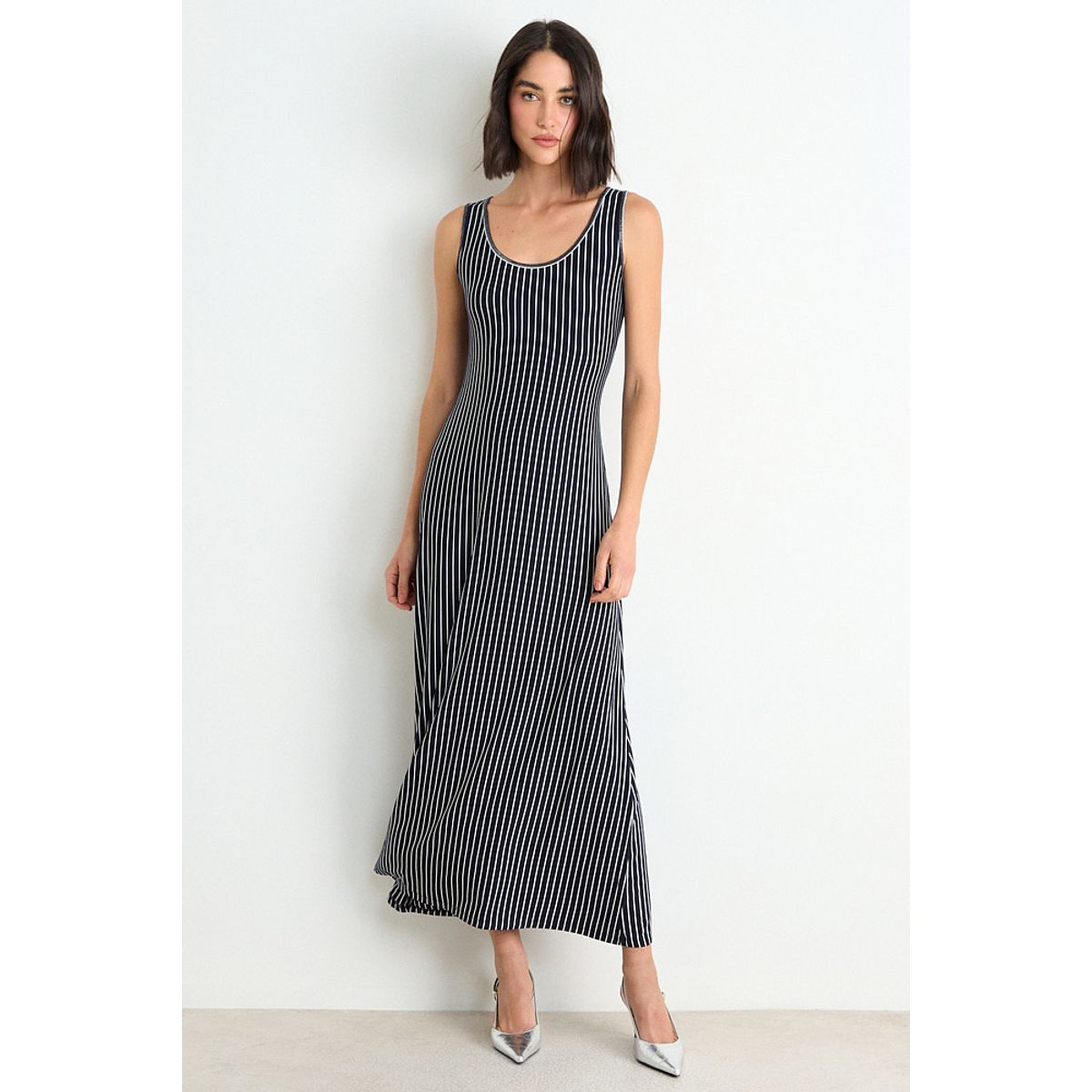 ASH - Vestido Largo Sin Mangas Mujer Azul Ash