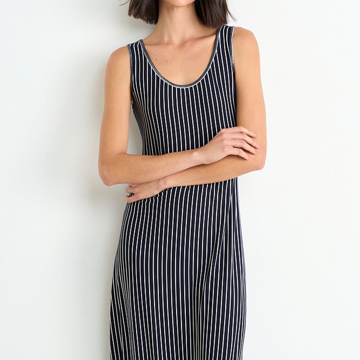 ASH - Vestido Largo Sin Mangas Mujer Azul Ash