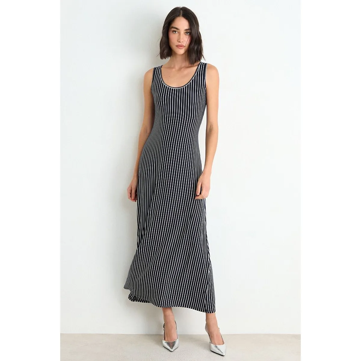 ASH - Vestido Largo Sin Mangas Mujer Azul Ash