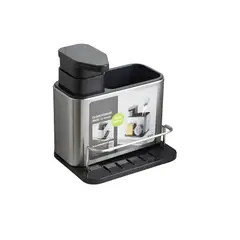 GENERICO - Dispensador De Lavalozas Jabón Y Porta Esponja Organizador Color Plateado