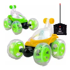 GENERICO - Auto loco con control remoto con luces y sonido 360 acrobacia ( solo amarillo )