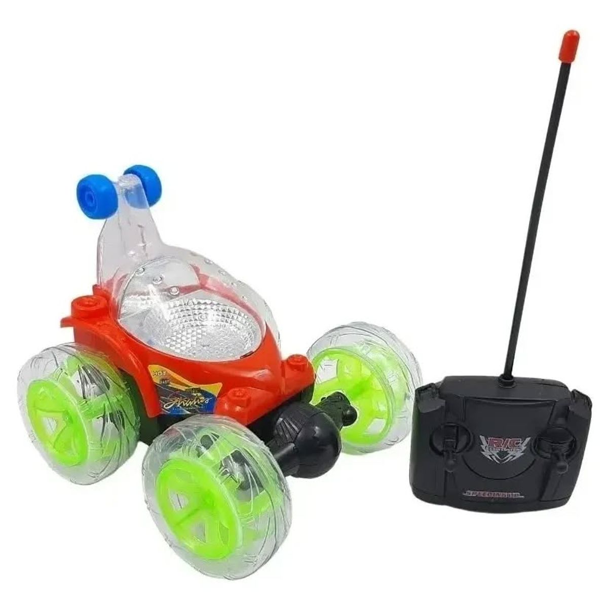 GENERICO - Auto loco con control remoto con luces y sonido 360 acrobacia