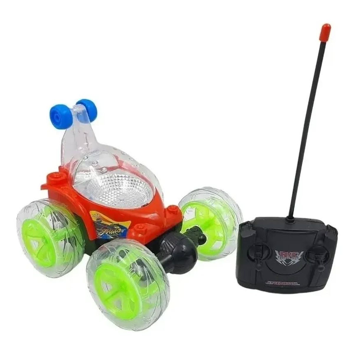 GENERICO - Auto loco con control remoto con luces y sonido 360 acrobacia