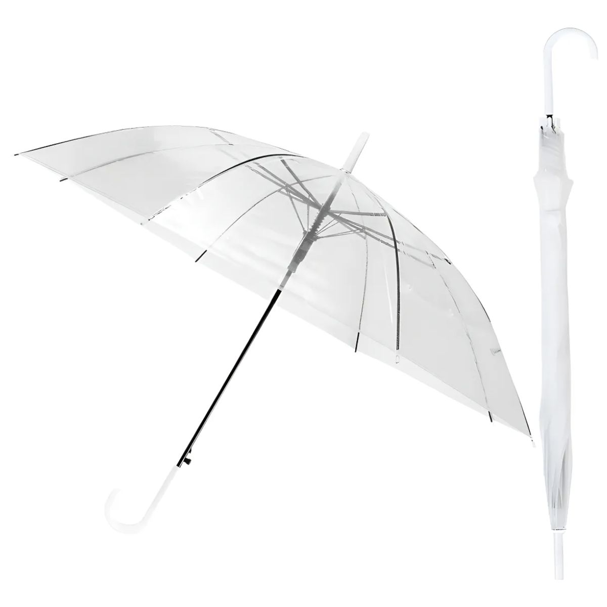 OKAY - Paraguas Transparentes Para La Lluvia A Prueba De Viento Color Transparente Diseño De La Tela Liso
