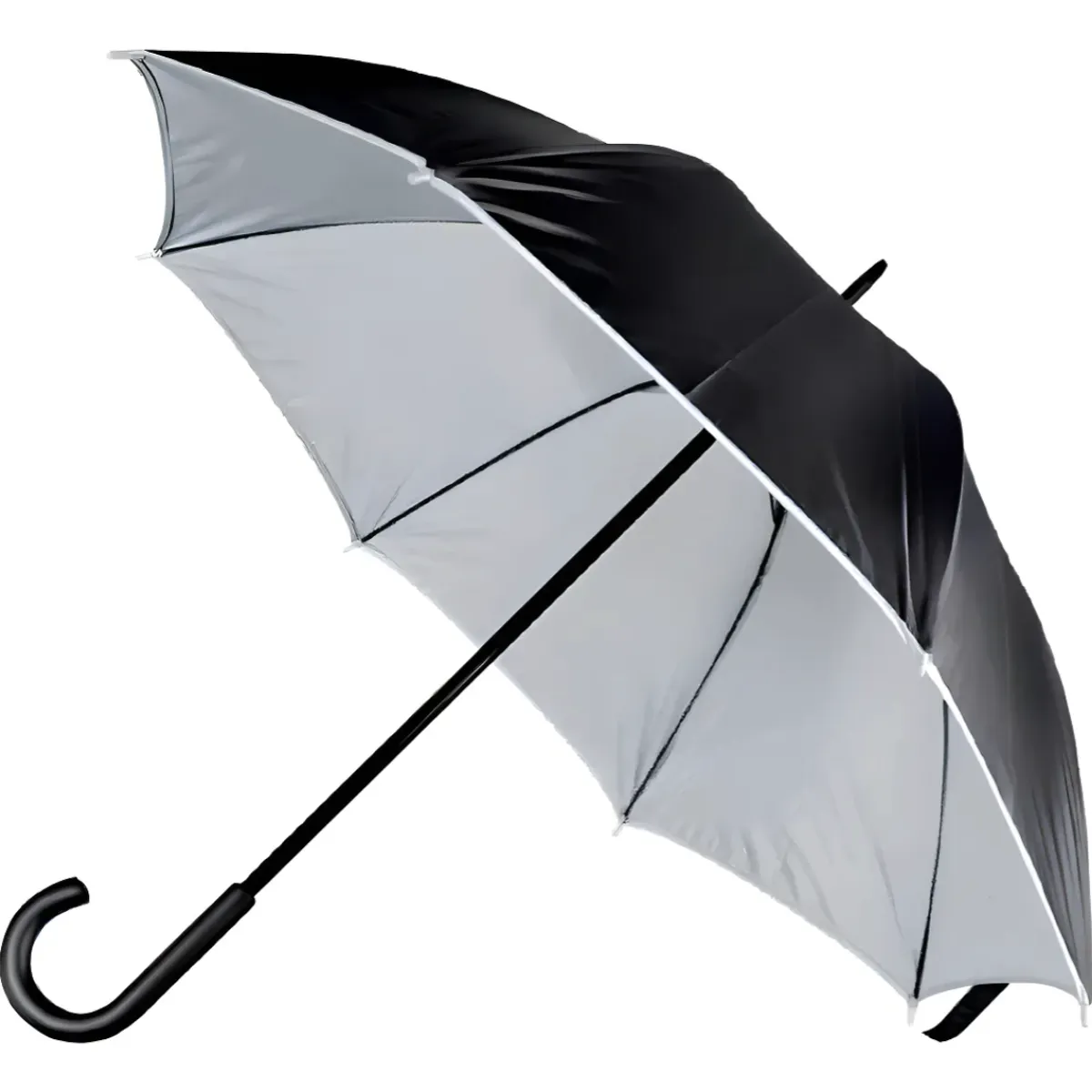 OKAY - Paraguas De Lluvia Paraguas 10 Varillas Plegable Automatico Color Negro Diseño De La Tela Lisa