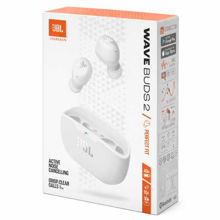 Audifonos Wave Buds 2 TWS ANC White + 40Hrs Autonomia Blanco