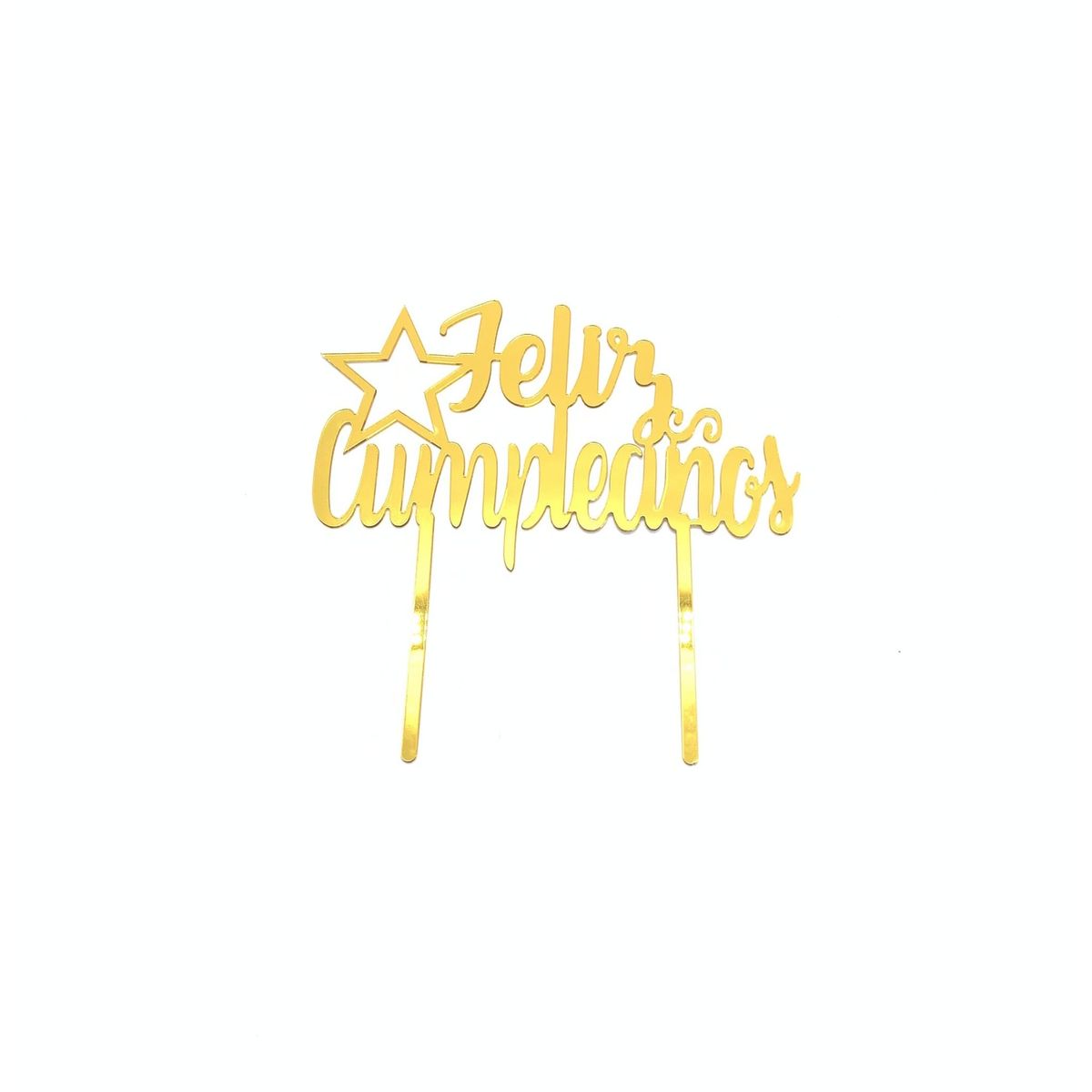 GENERICO - DECO TORTA ACRILICO FC ESTRELLA DORADO X1 UNI