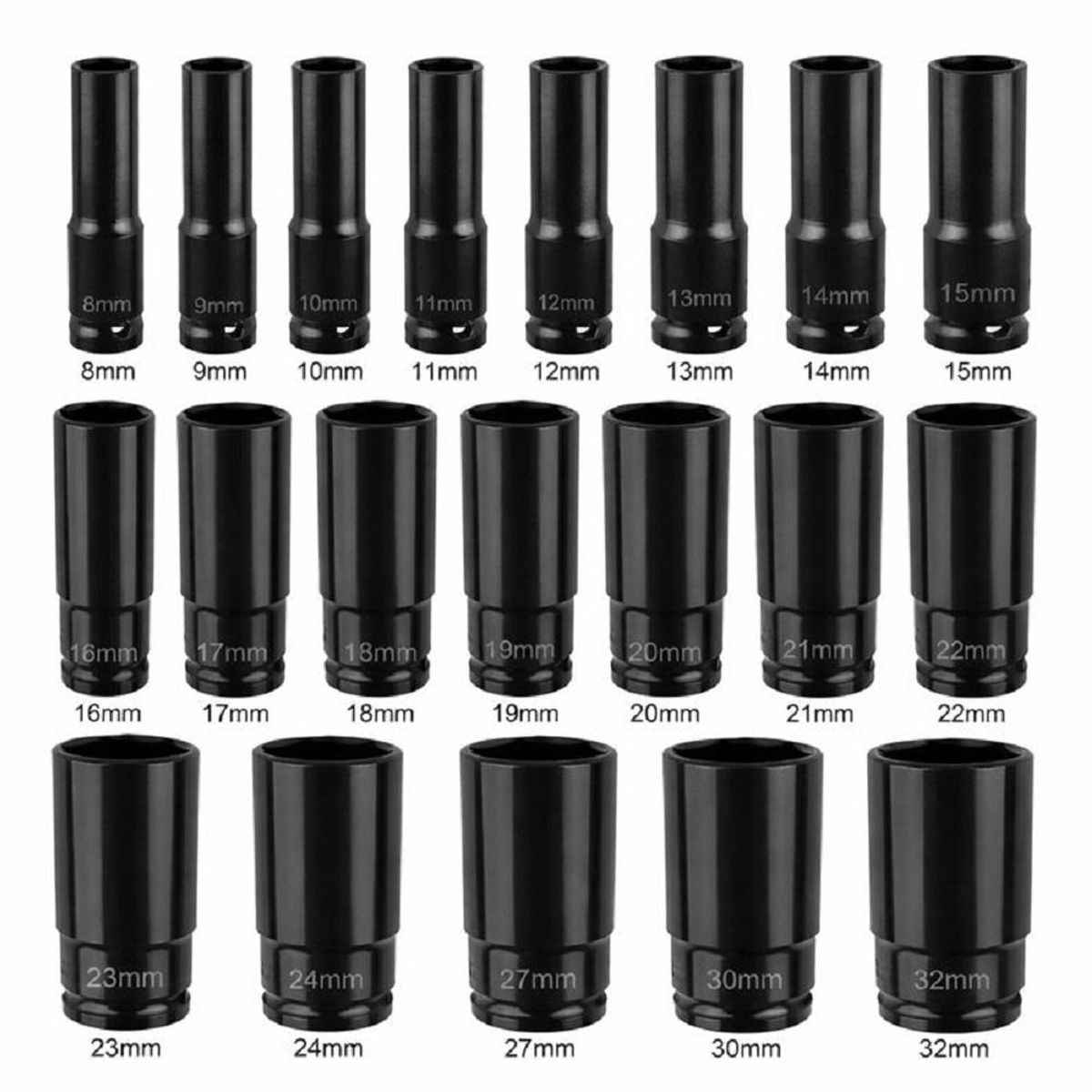 GENERICO - Set Dados Llaves Vaso 12” Mecánico 20 Piezas