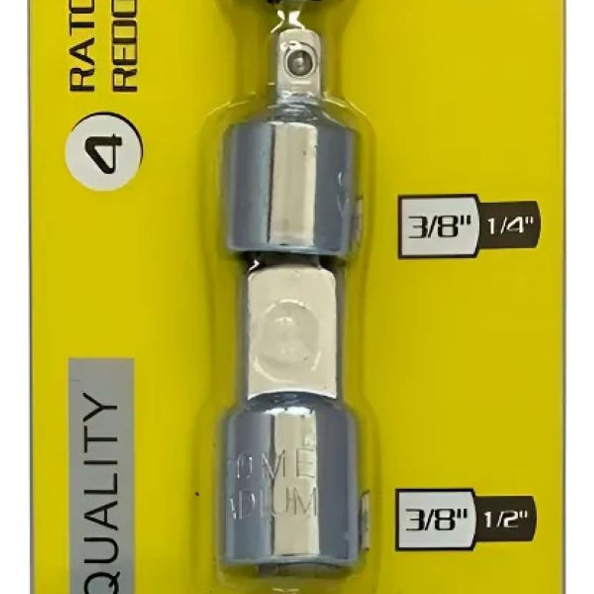 GENERICO - Juego 4 pcs Adaptadores De Dados 1/4 - 3/8 - 1/2 Crownman