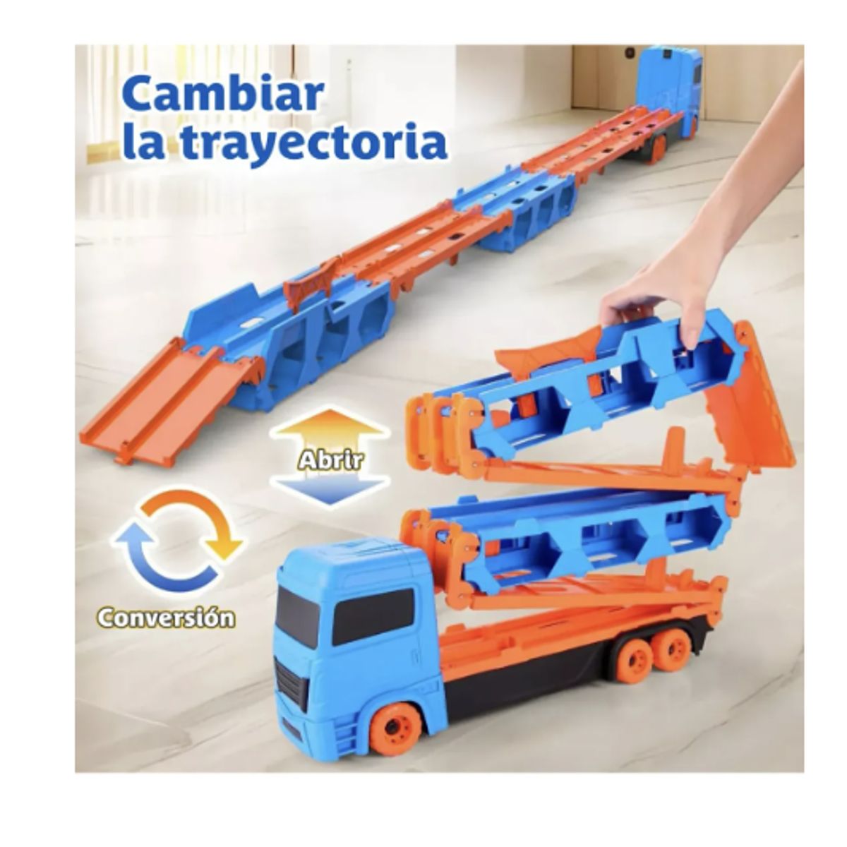 GENERICO - Camión Transportador De Autos Pista Plegable Juguete Niño