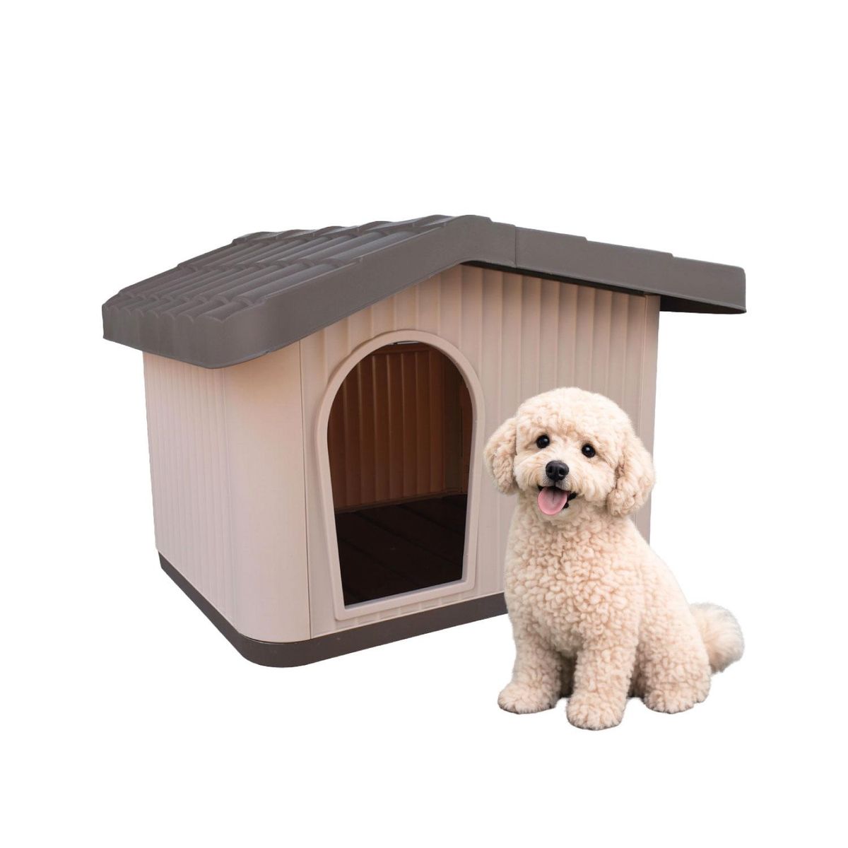 COOL PETS - Casa Para Perro Pequeña Café Cool Pets 75x64x52Cms