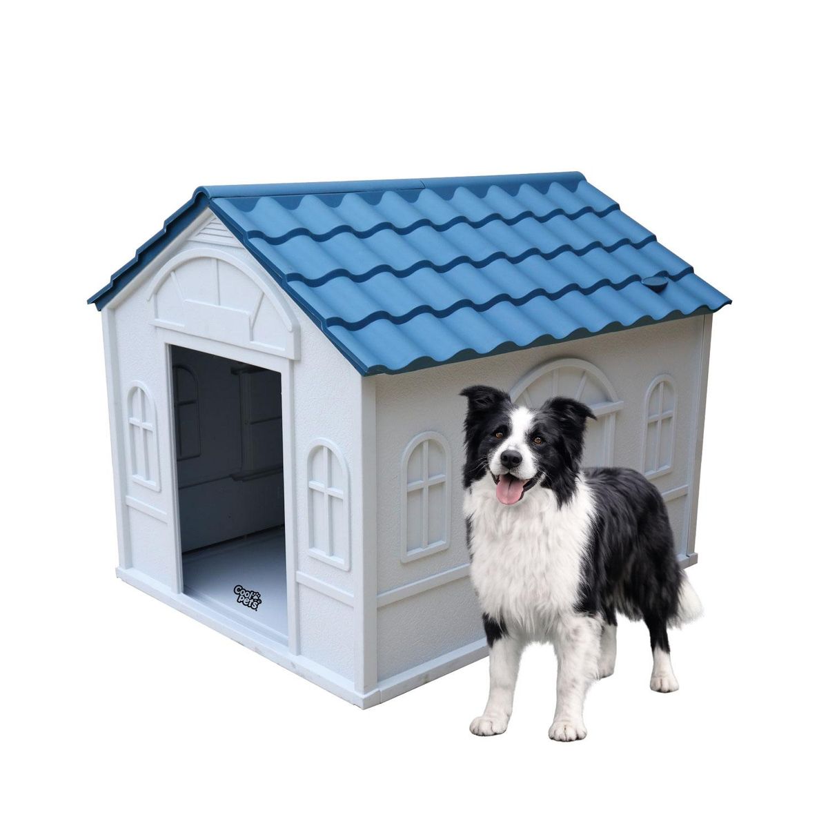 COOL PETS - Casa Para Perro Grande Cool Pets 98x84x82Cm Techo Azul