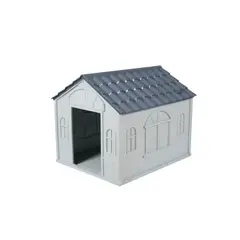 COOL PETS - Casa Para Perro Pequeña 76x65x63Cm Techo Gris