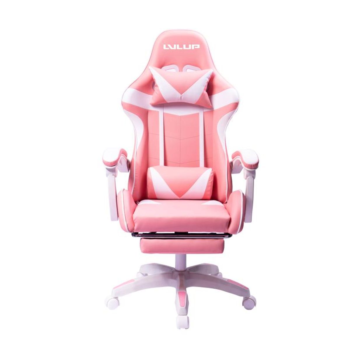 LVLUP - Silla Gamer Roo Gaming  Chair  Ajustable Reclinable Hasta 110Kg Rosada   LVL UP 785