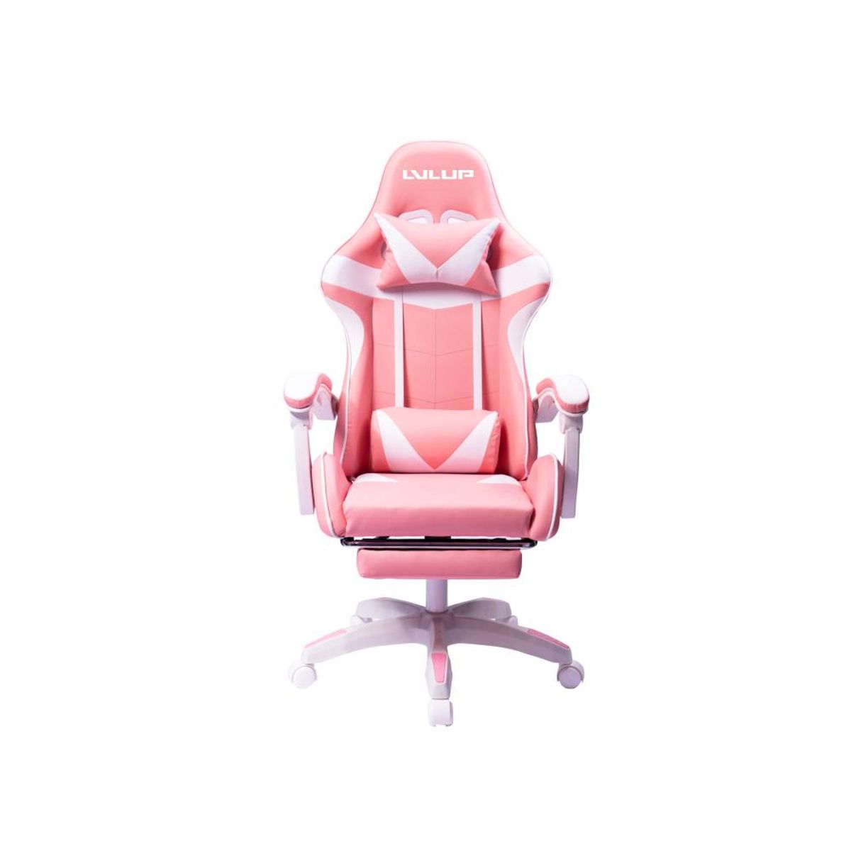 LVLUP - Silla Gamer Roo Gaming  Chair  Ajustable Reclinable Hasta 110Kg Rosada   LVL UP 785