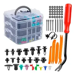 BELIDASHOP - Kit 725 Clips Carrocería Broche Retención Plástico Para Auto