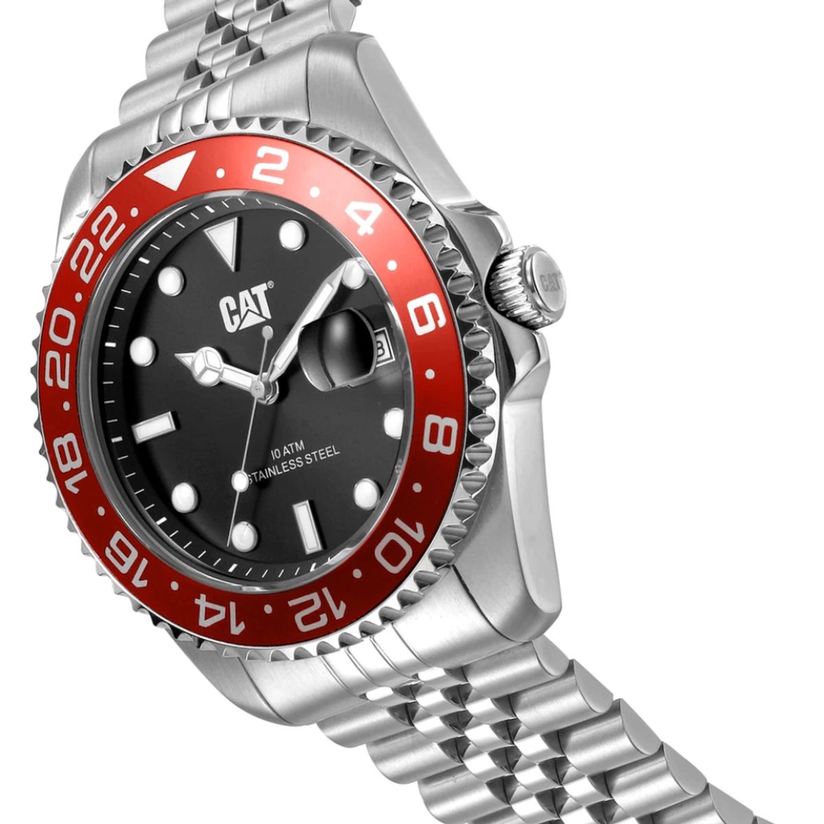 CAT - RELOJ CAT AO-141-11-120 R-TYPE PLATEADO NEGRO ROJO