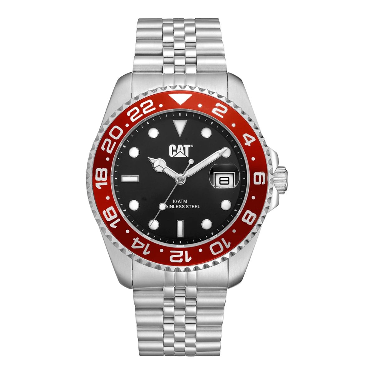 CAT - RELOJ CAT AO-141-11-120 R-TYPE PLATEADO NEGRO ROJO