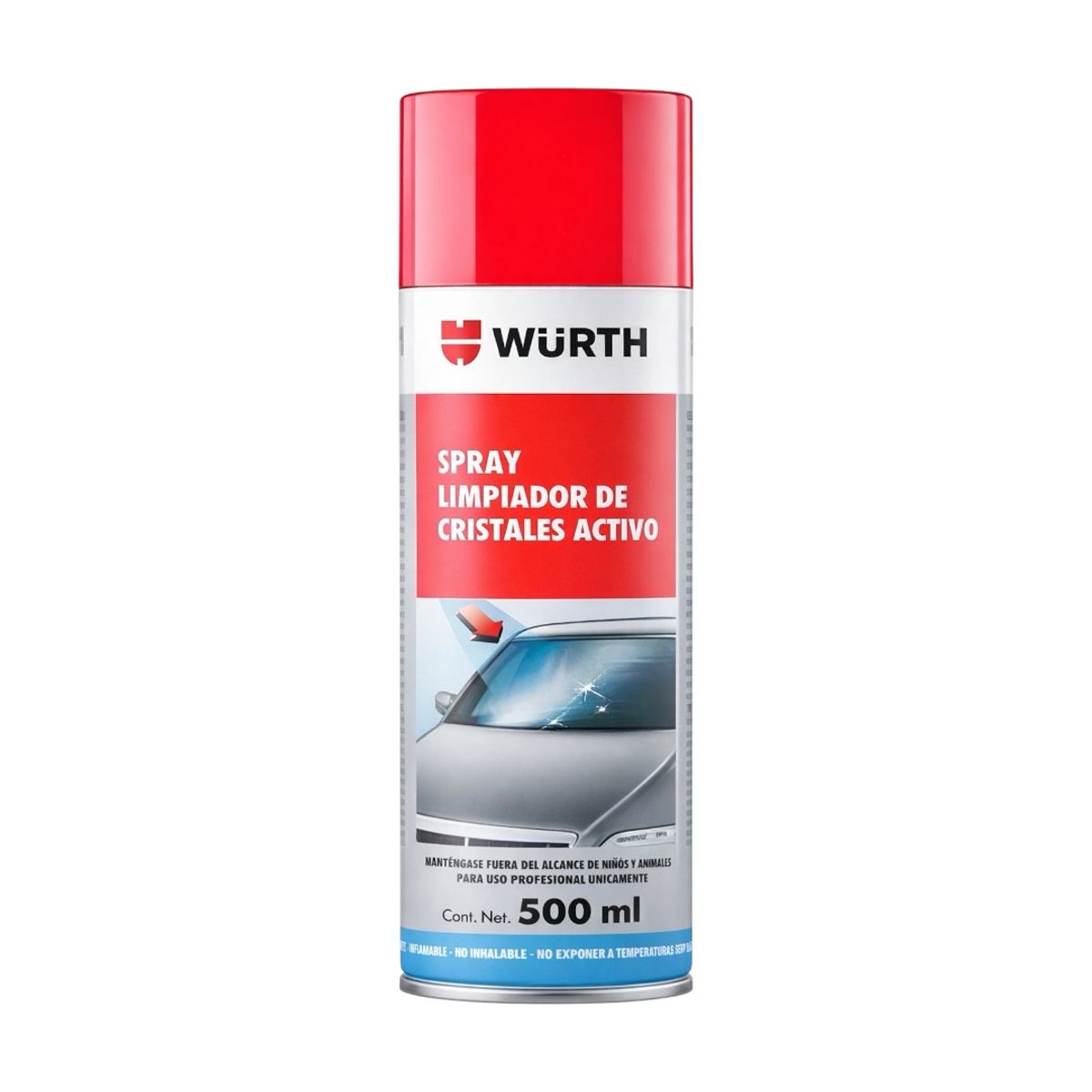 WURTH - Limpiador Activo Spray de Vidrios y Cristales 500ml