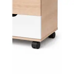 SPACE HOME - Velador con Ruedas 3 Cajones MDF 45×40