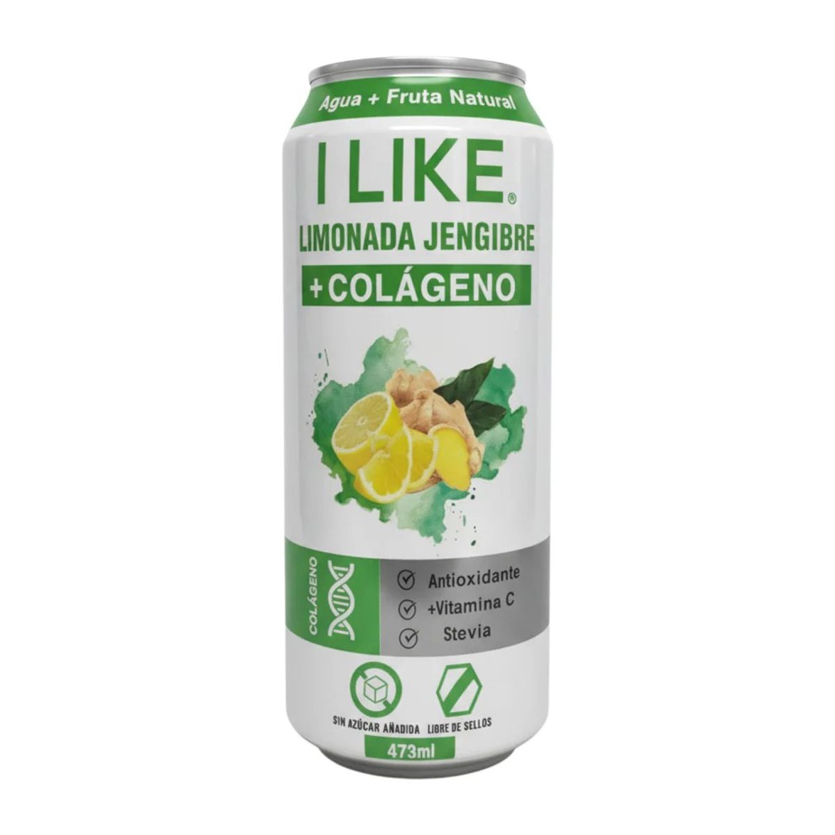 GENERICO - JUGO NATURAL + COLAGENO LIMONADA JENGIBRE 473ML - I LIKE