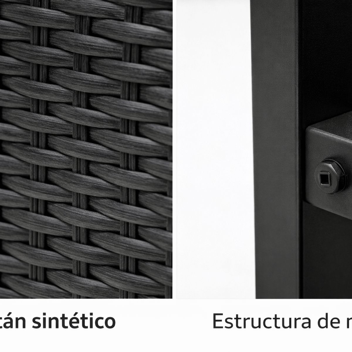 SPACE HOME - 2 Sillas Terraza + Mesa Vidrio Templado