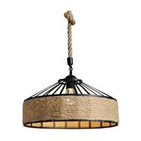 Lampara Colgante 30 Cm Con Cuerda Cáñamo